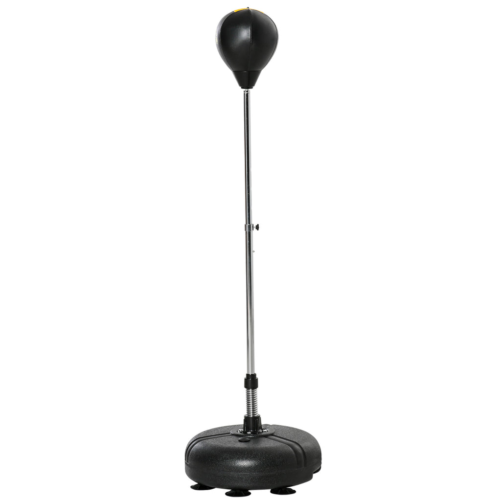 Soozier Reflex Bag with Stand, Freestanding Punching Bag Set with Speedball and Gloves, 52.4" -59.4" Adjustable Height for Home Gym Training