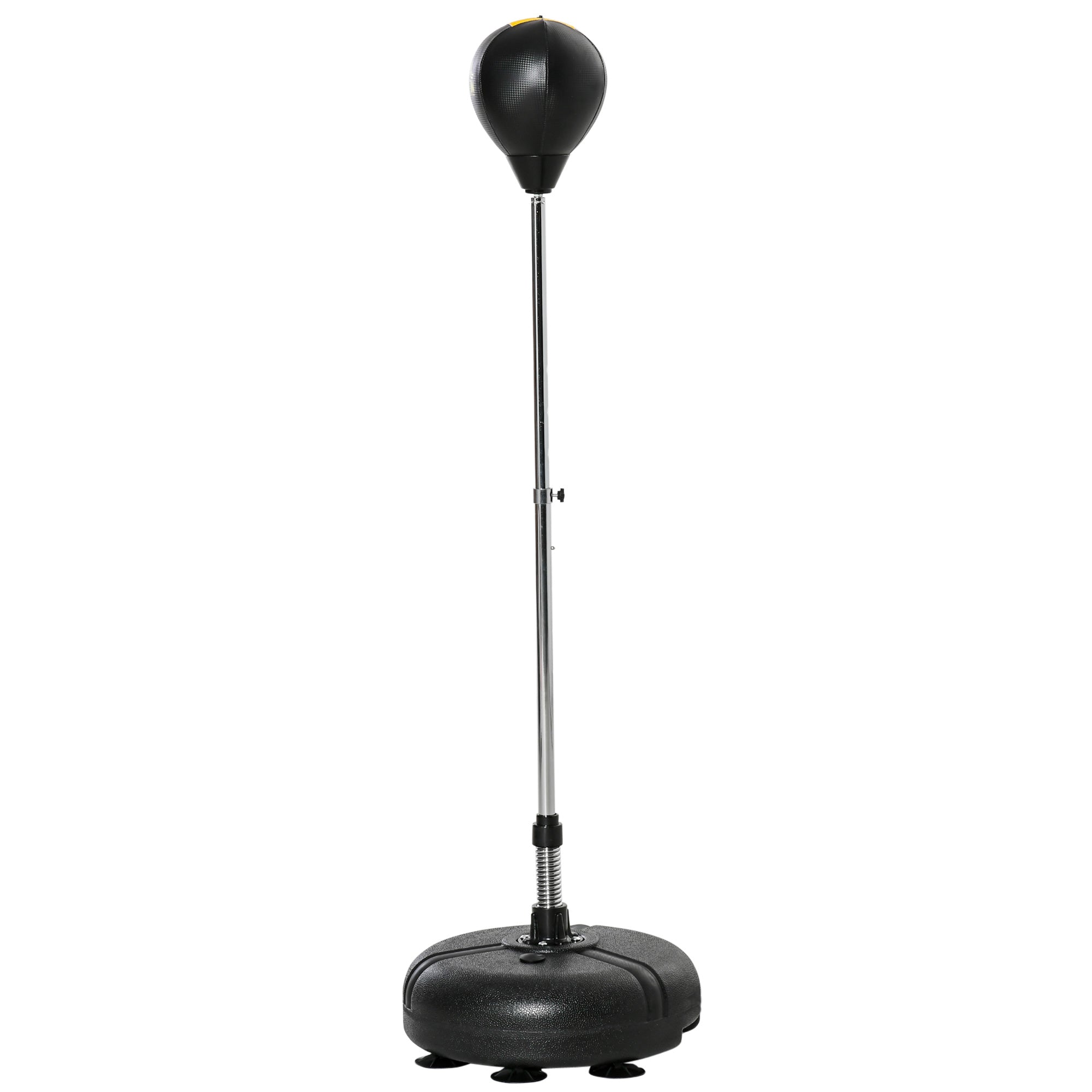 Soozier Reflex Bag with Stand, Freestanding Punching Bag Set with Speedball and Gloves, 52.4" -59.4" Adjustable Height for Home Gym Training