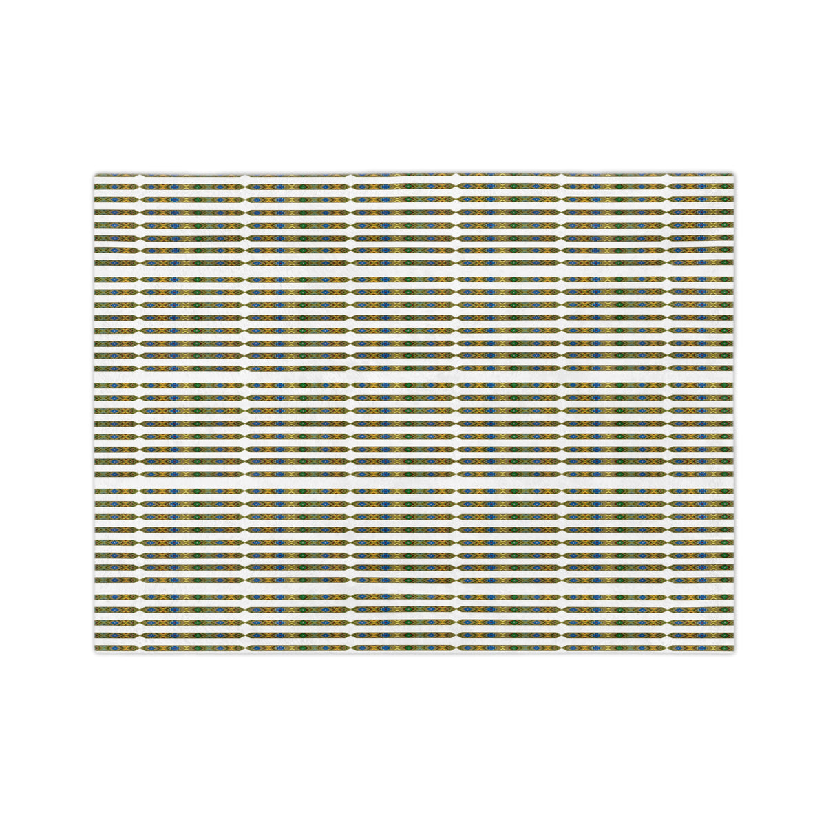 Velveteen Microfiber Blanket — Retro Stripe Plaid Throw (Mustard, Navy)