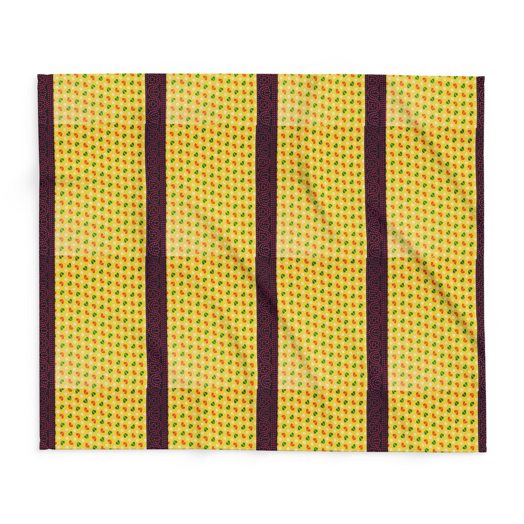 Arctic Fleece Blanket — Yellow Stripe Cozy Throw