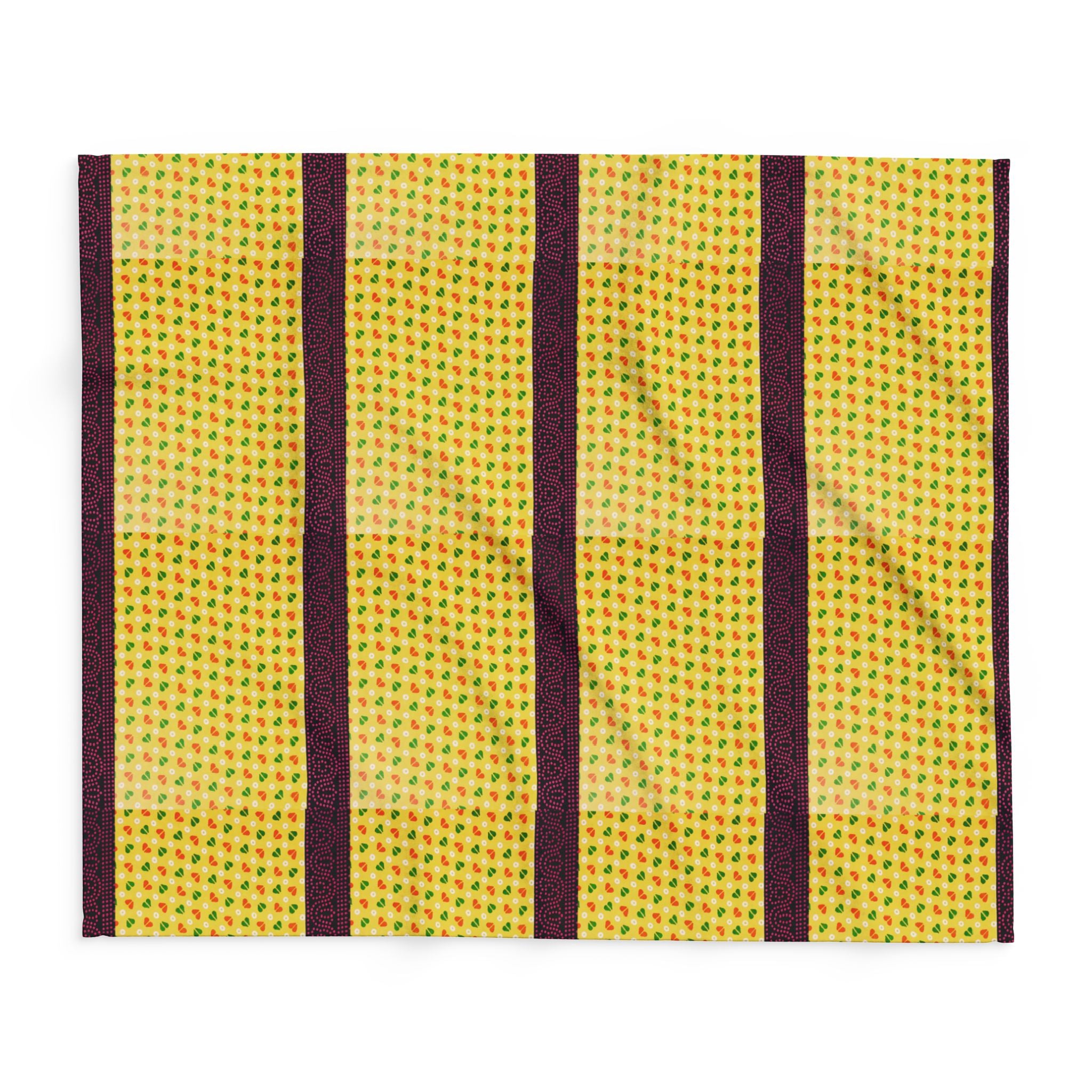 Arctic Fleece Blanket — Yellow Stripe Cozy Throw