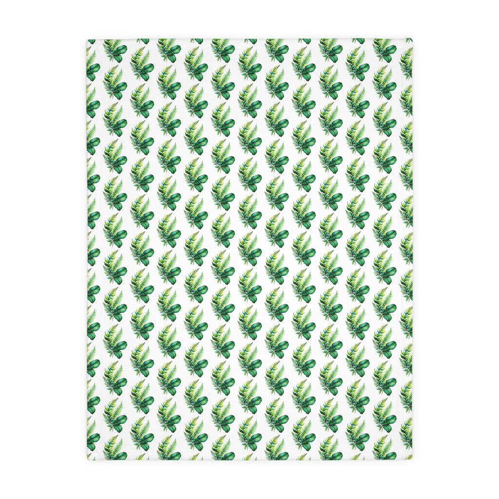 Tropical Banana Leaf Velvet Blanket — Soft Two-Sided Microfiber Throw