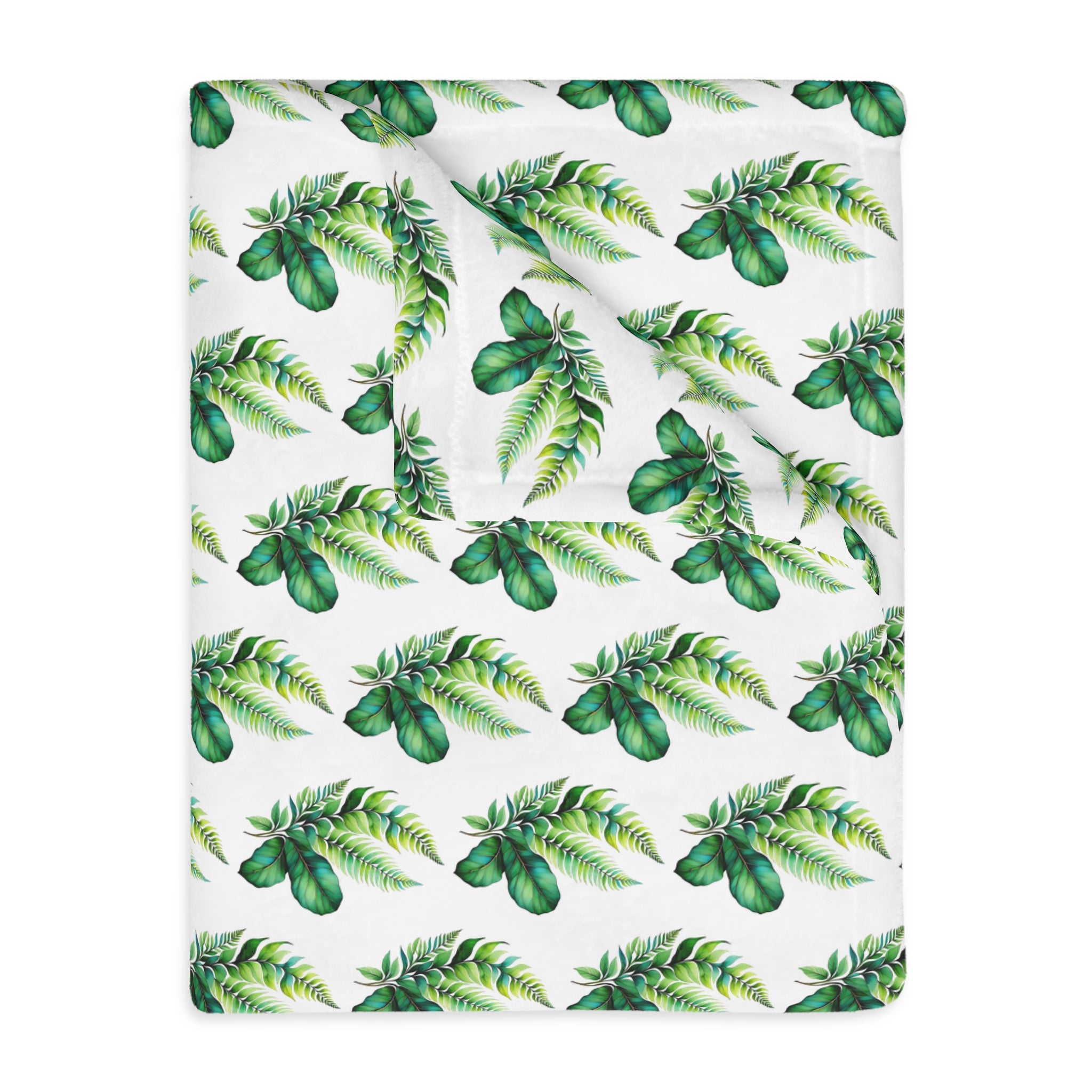 Tropical Banana Leaf Velvet Blanket — Soft Two-Sided Microfiber Throw