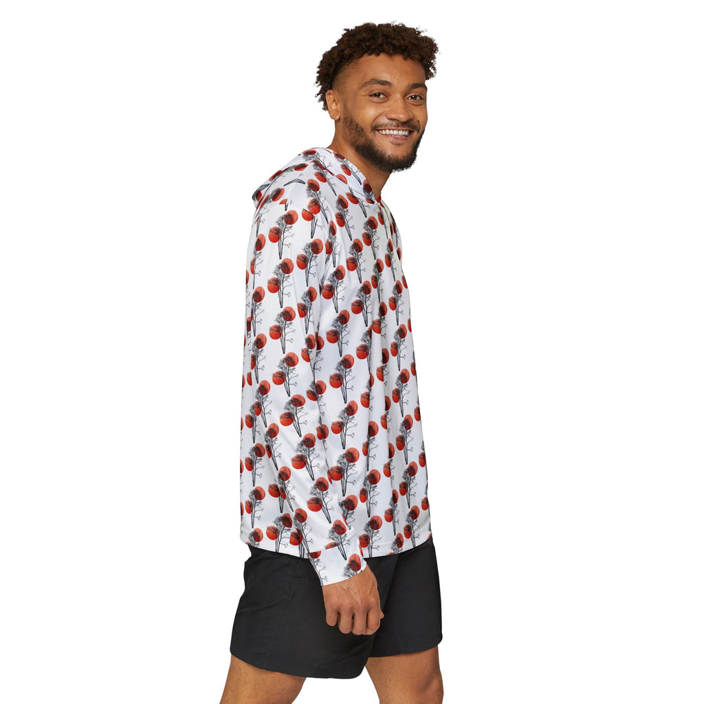 Basketball All-Over Print Hoodie — Men's Sports Warmup Pullover
