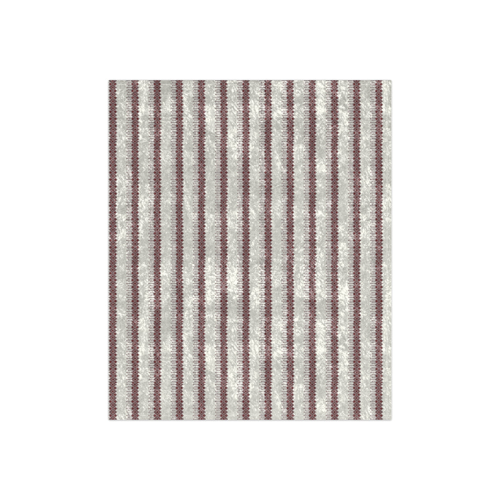 Crushed Velvet Blanket - Luxe Striped Plush Throw for Cozy Living