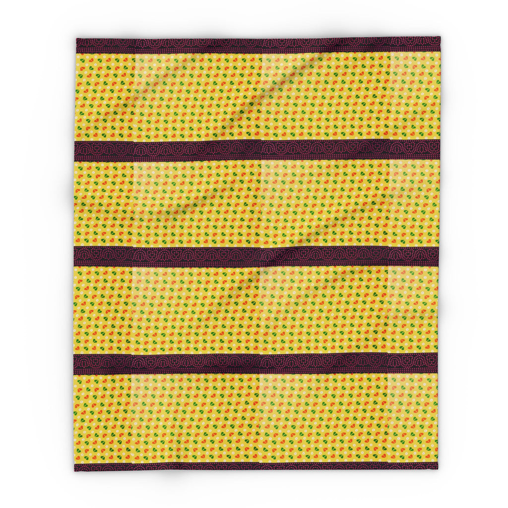 Arctic Fleece Blanket — Yellow Stripe Cozy Throw