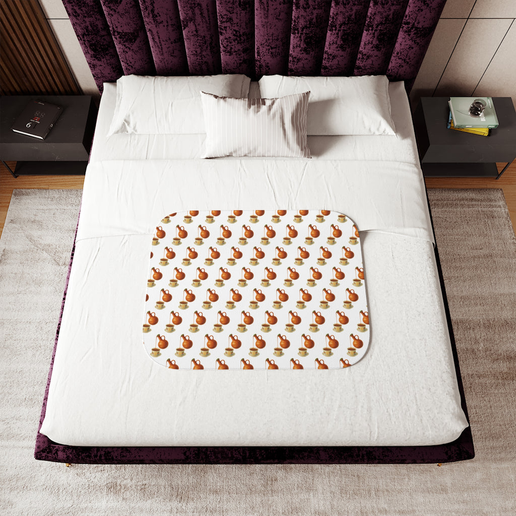 Sherpa Blanket — Cozy Autumn Pumpkin Pattern Throw for Fall & Thanksgiving