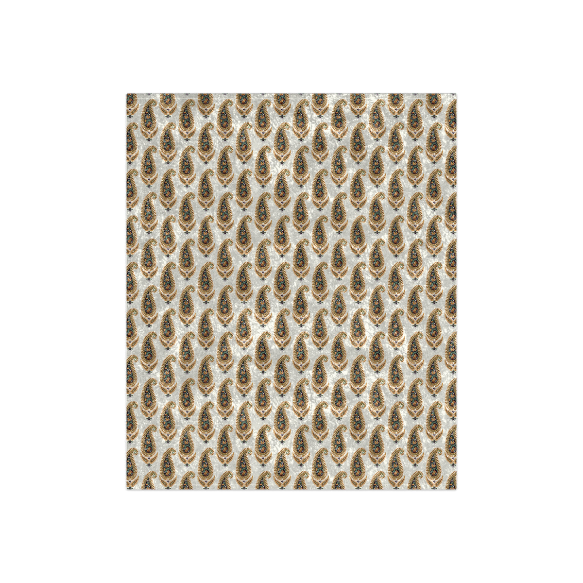 Crushed Velvet Blanket — Gold Paisley Luxe Throw