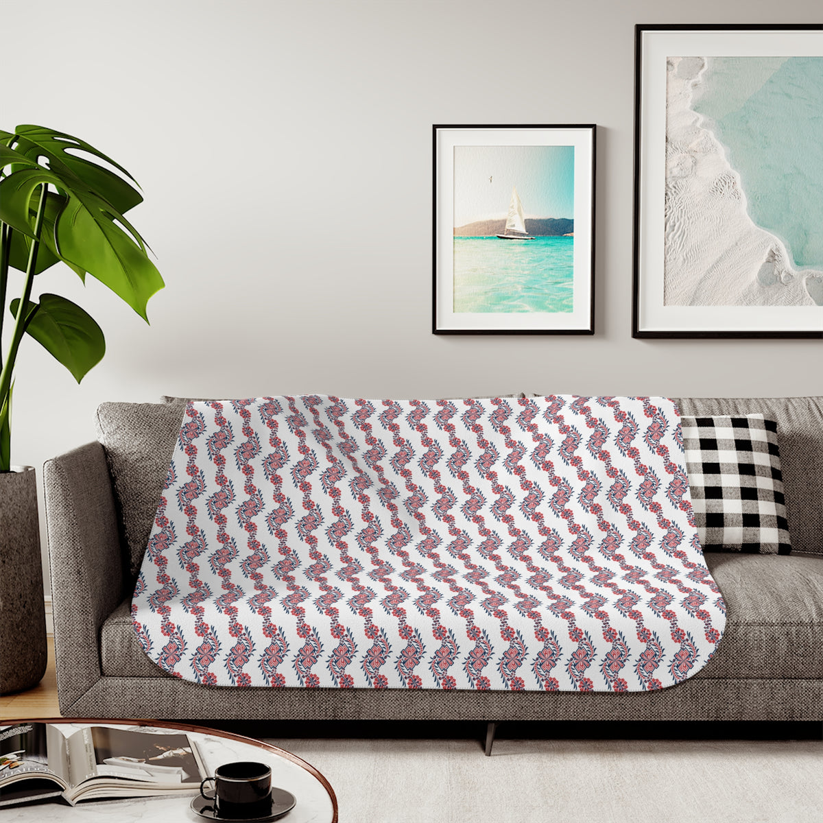 Cozy Red Buffalo Plaid Sherpa Blanket — Reversible Faux-Shearling Throw