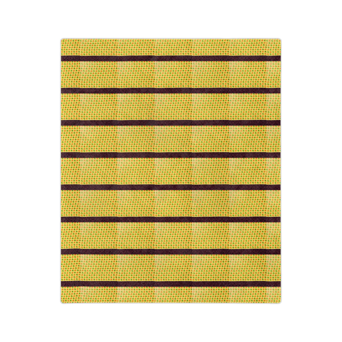 Yellow Striped Microfiber Blanket — Cozy Velveteen Throw for Home & Travel