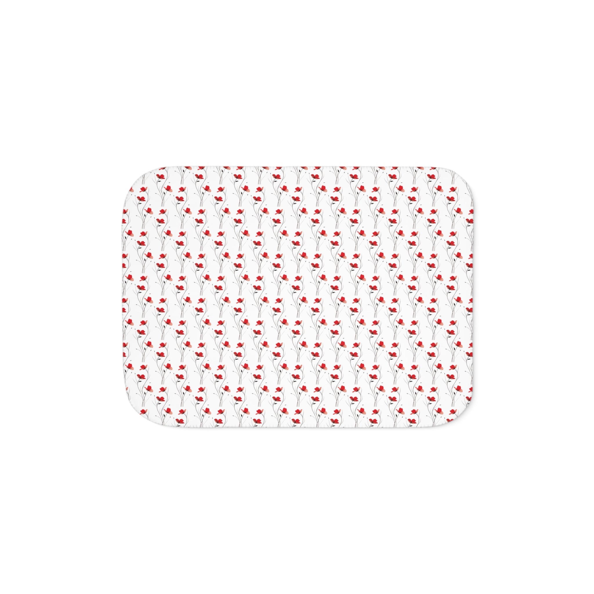 Valentine Heart Pattern Sherpa Blanket – Cozy Reversible Throw