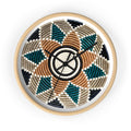 Bohemian Geometric Wall Clock — Colorful Tribal Pattern Clock