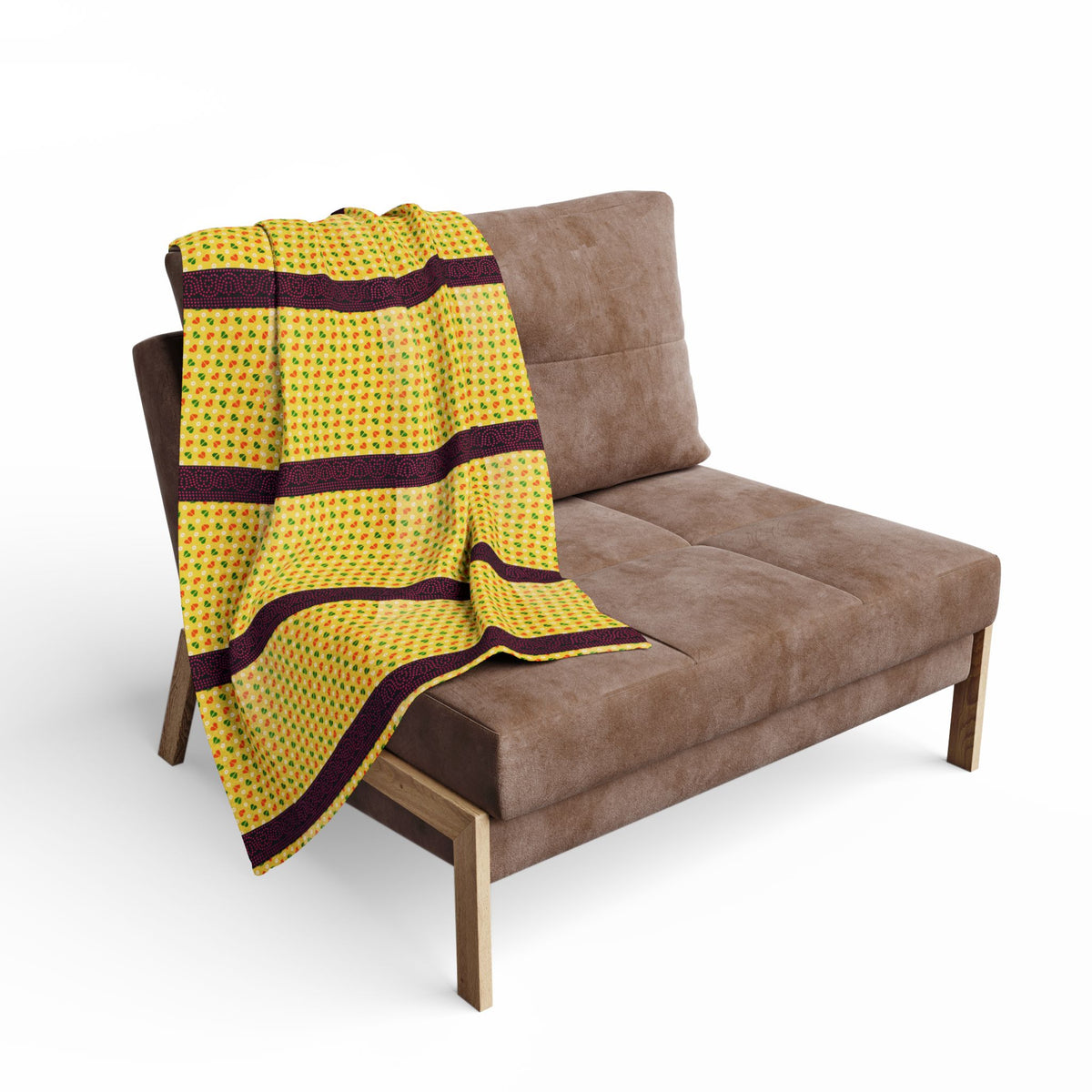 Arctic Fleece Blanket — Yellow Stripe Cozy Throw