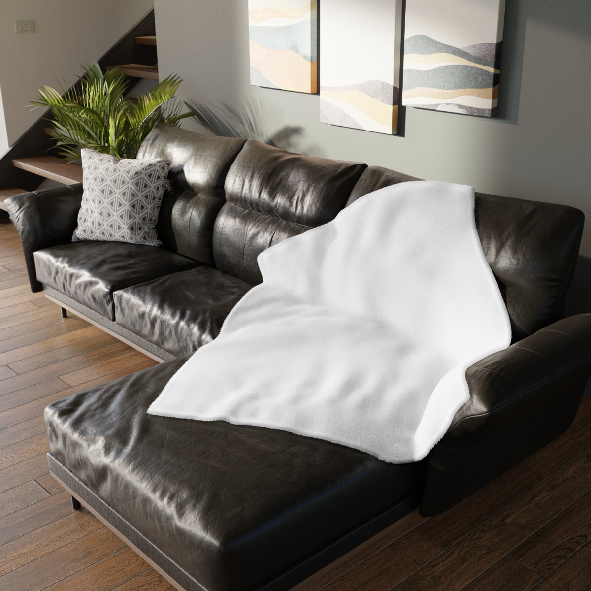 Tulip Pattern Velveteen Microfiber Blanket – Floral Two-Sided Throw