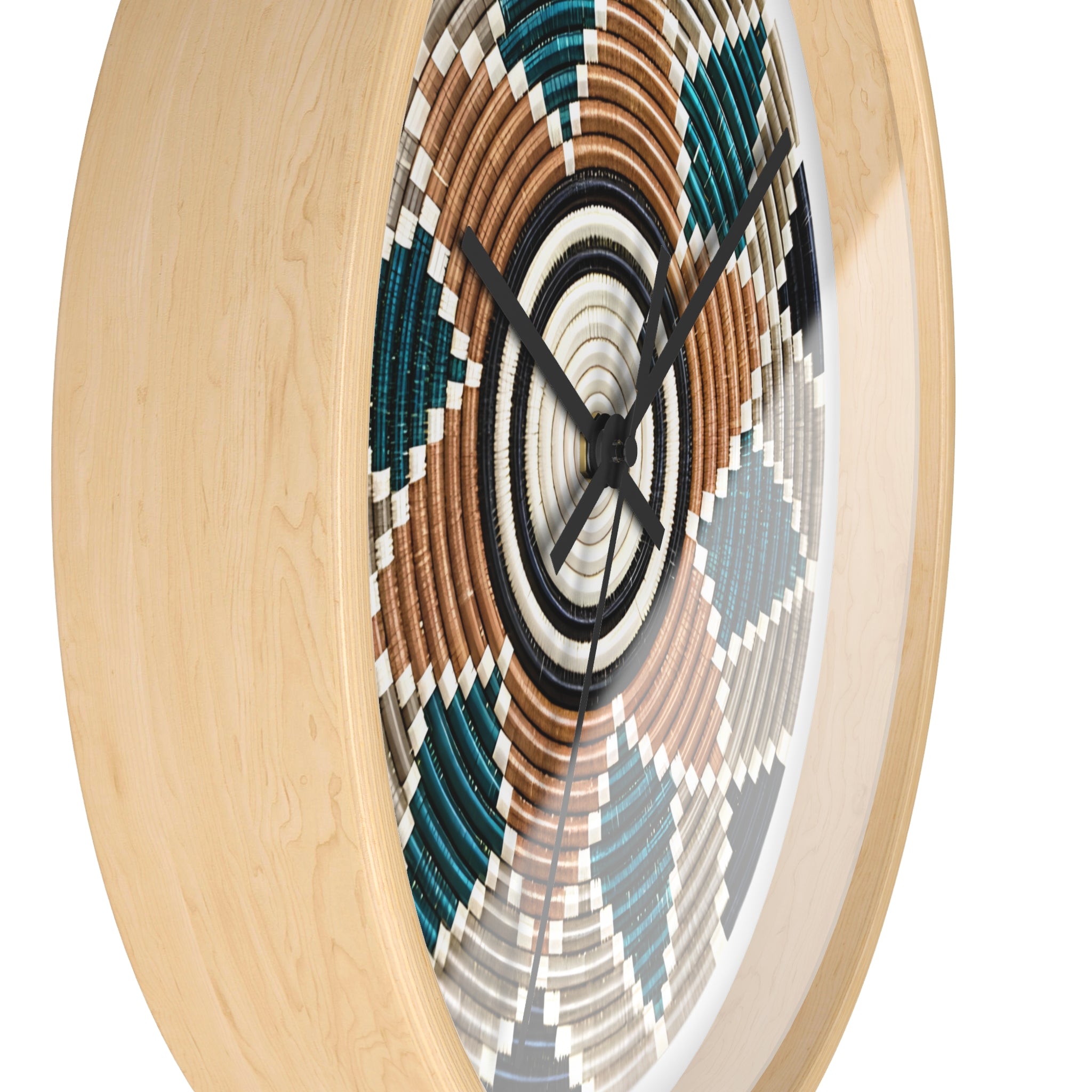 Bohemian Geometric Wall Clock — Colorful Tribal Pattern Clock
