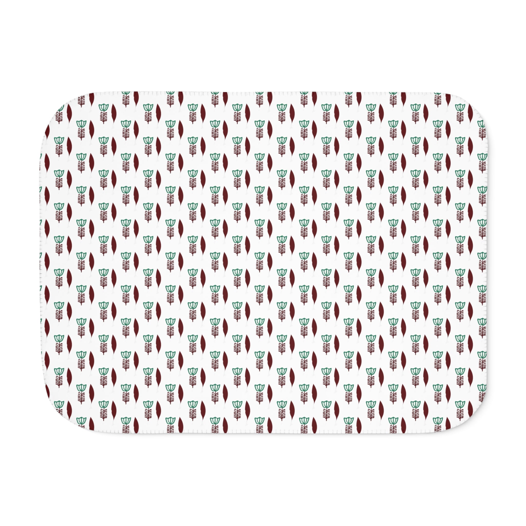Christmas Cactus Sherpa Blanket – Cozy Holiday Succulent Throw