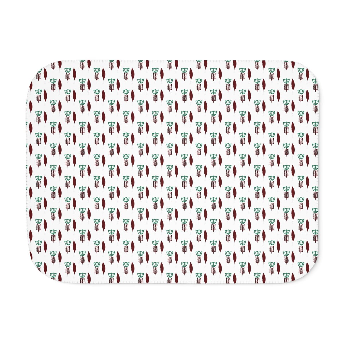 Christmas Cactus Sherpa Blanket – Cozy Holiday Succulent Throw