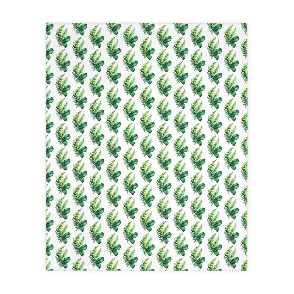 Tropical Banana Leaf Velvet Blanket — Soft Two-Sided Microfiber Throw