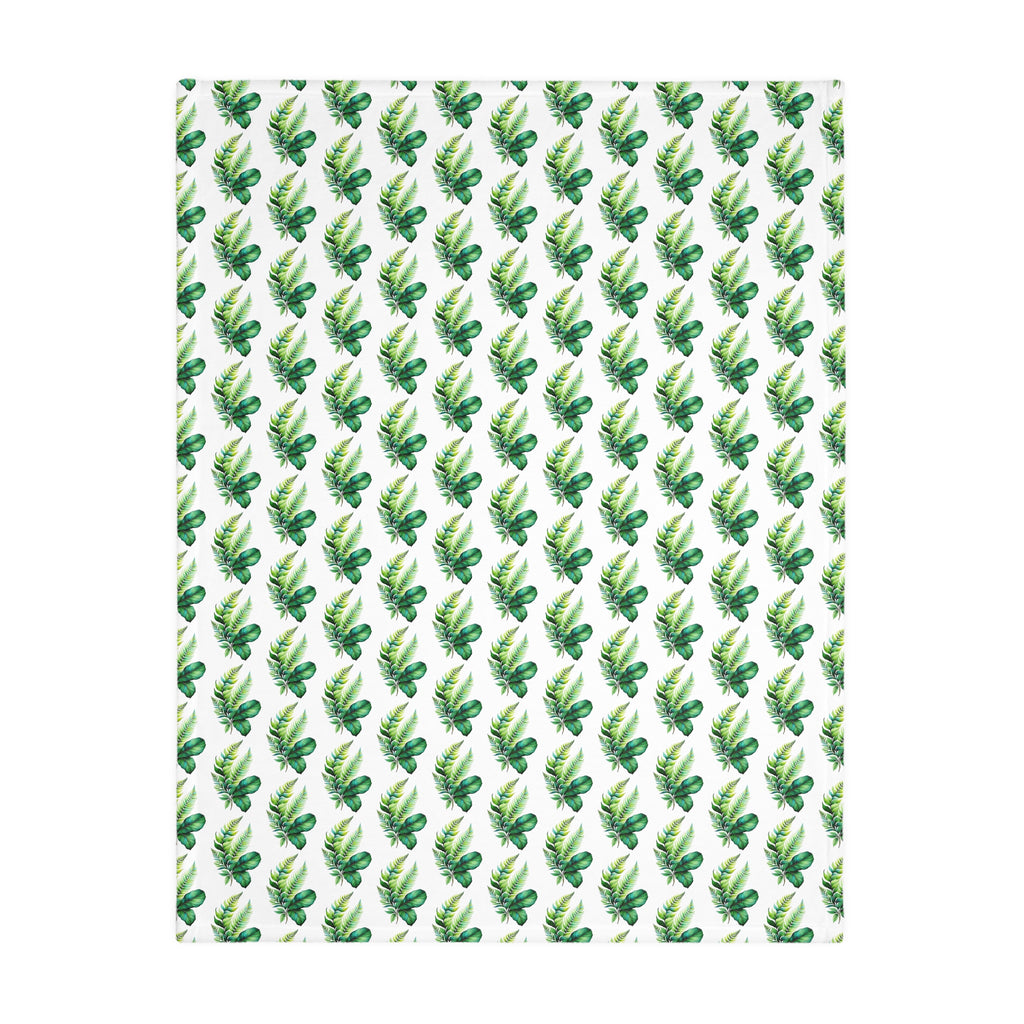 Tropical Banana Leaf Velvet Blanket — Soft Two-Sided Microfiber Throw