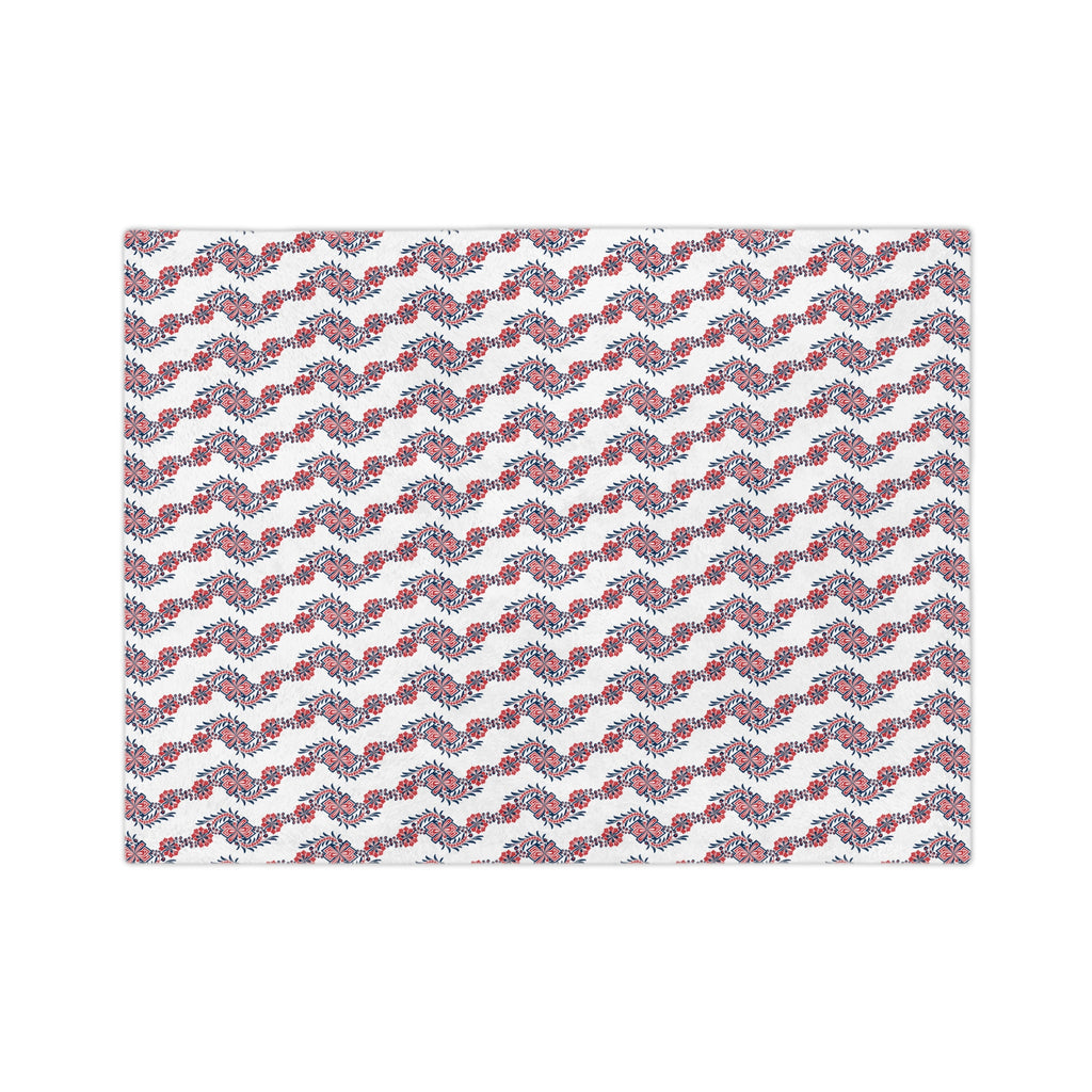 Floral Wave Velveteen Blanket