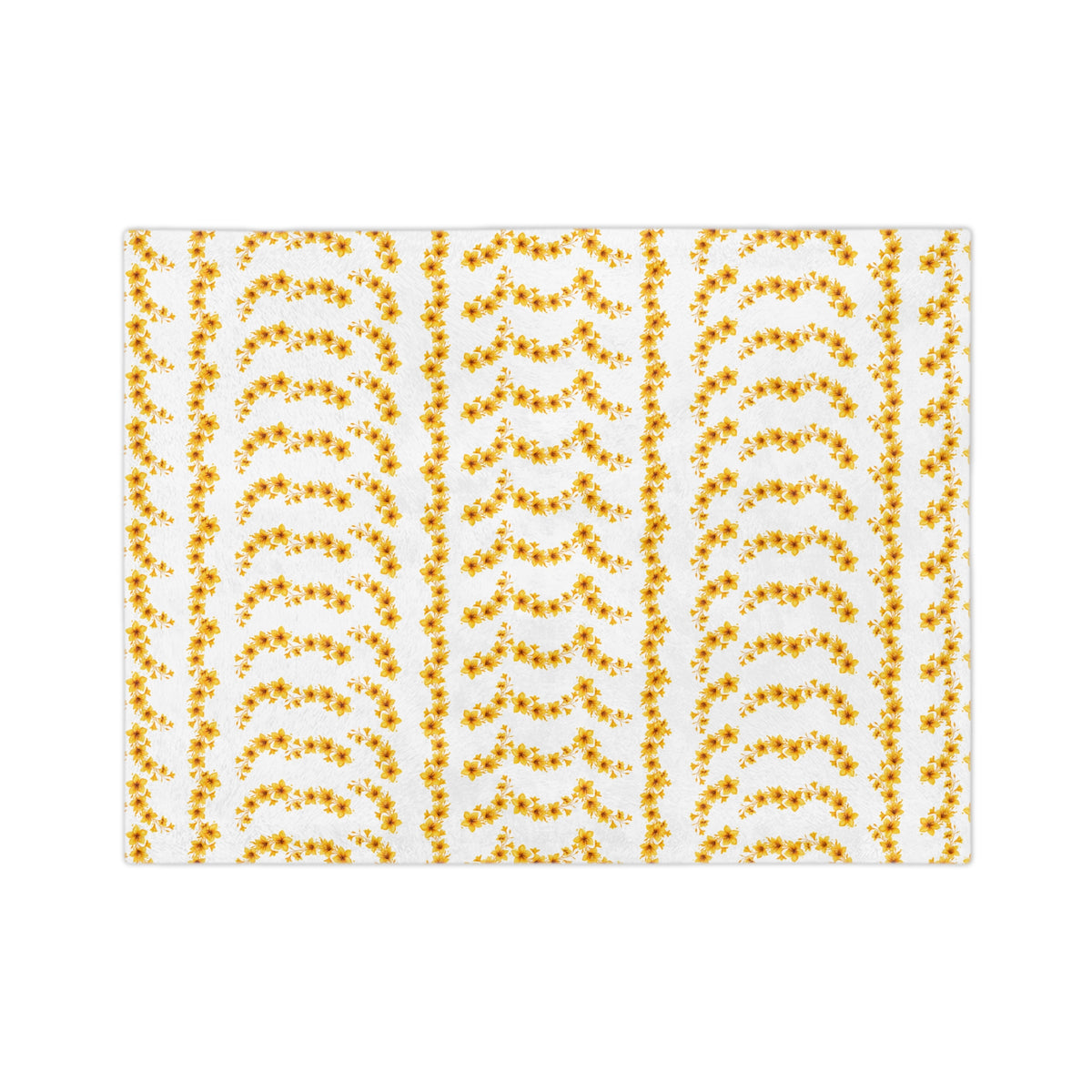 Sunflower Ditsy Pattern Blanket — Cozy Velveteen Microfiber Throw
