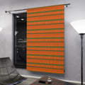 Autumn Stripe Window Curtain — Orange & Olive Decorative Panel
