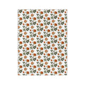 Floral Velveteen Blanket — Vintage Orange Rose Microfiber Throw