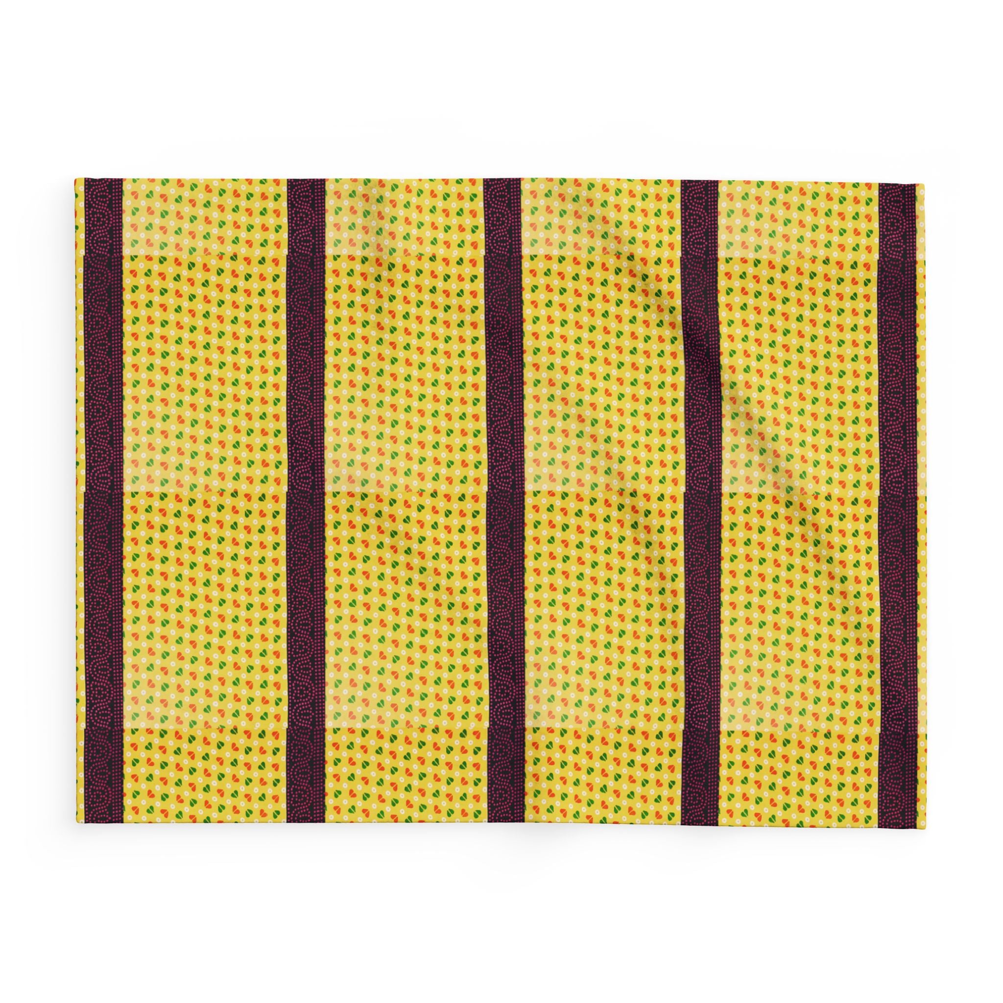 Arctic Fleece Blanket — Yellow Stripe Cozy Throw