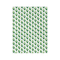 Tropical Palm Leaf Velveteen Microfiber Blanket – Lightweight Green Botanical Throw