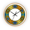 Bohemian Geometric Wall Clock — Colorful Tribal Pattern Clock