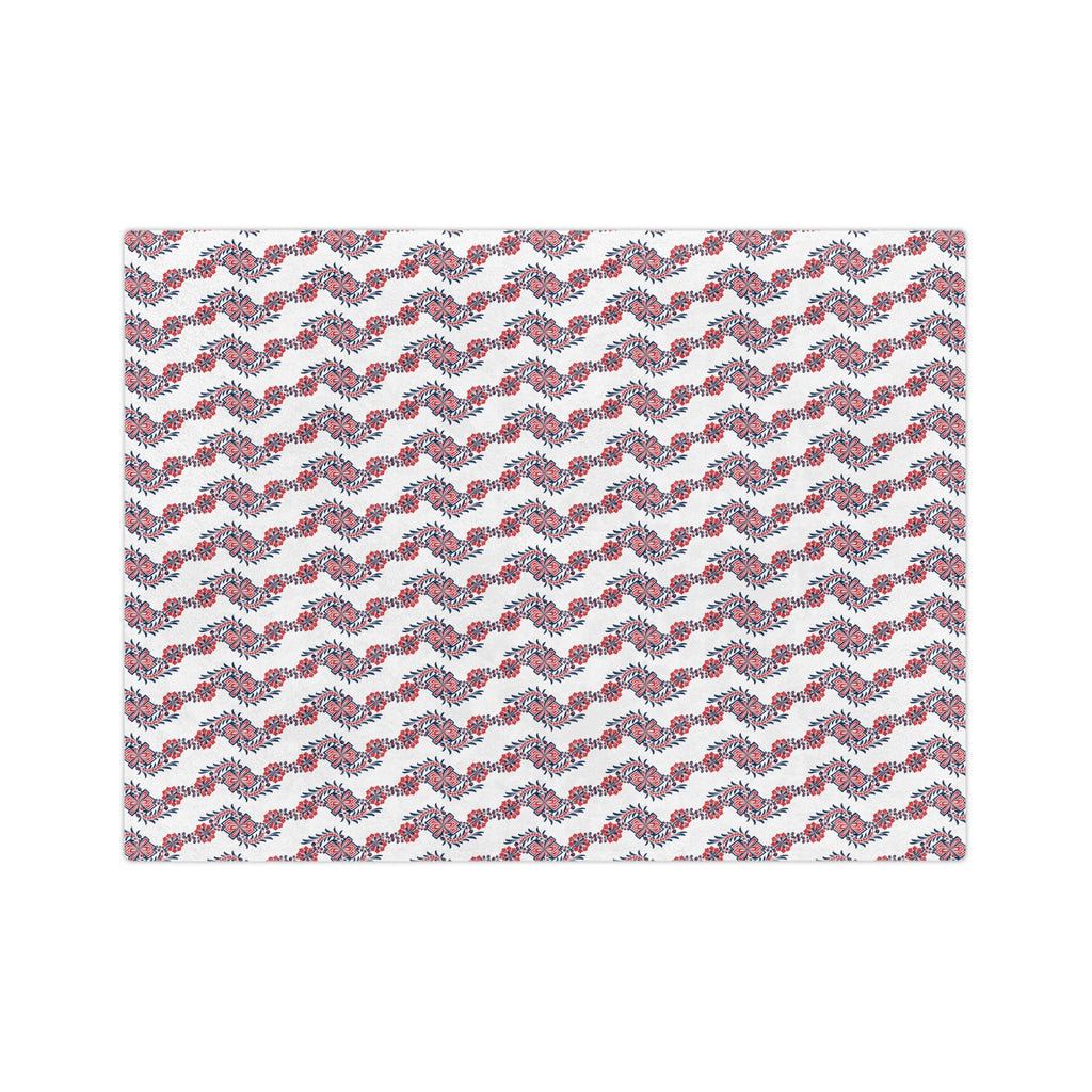 Floral Wave Velveteen Blanket