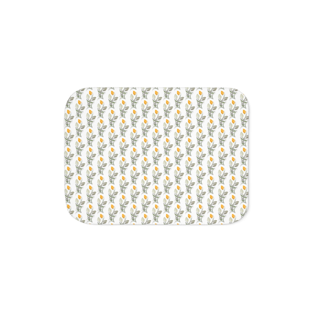 Sherpa Blanket — Cozy Floral Pattern Throw Blanket