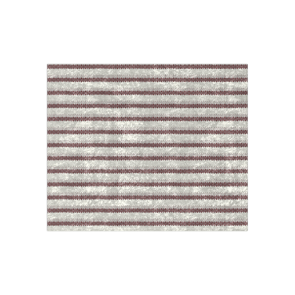 Crushed Velvet Blanket - Luxe Striped Plush Throw for Cozy Living