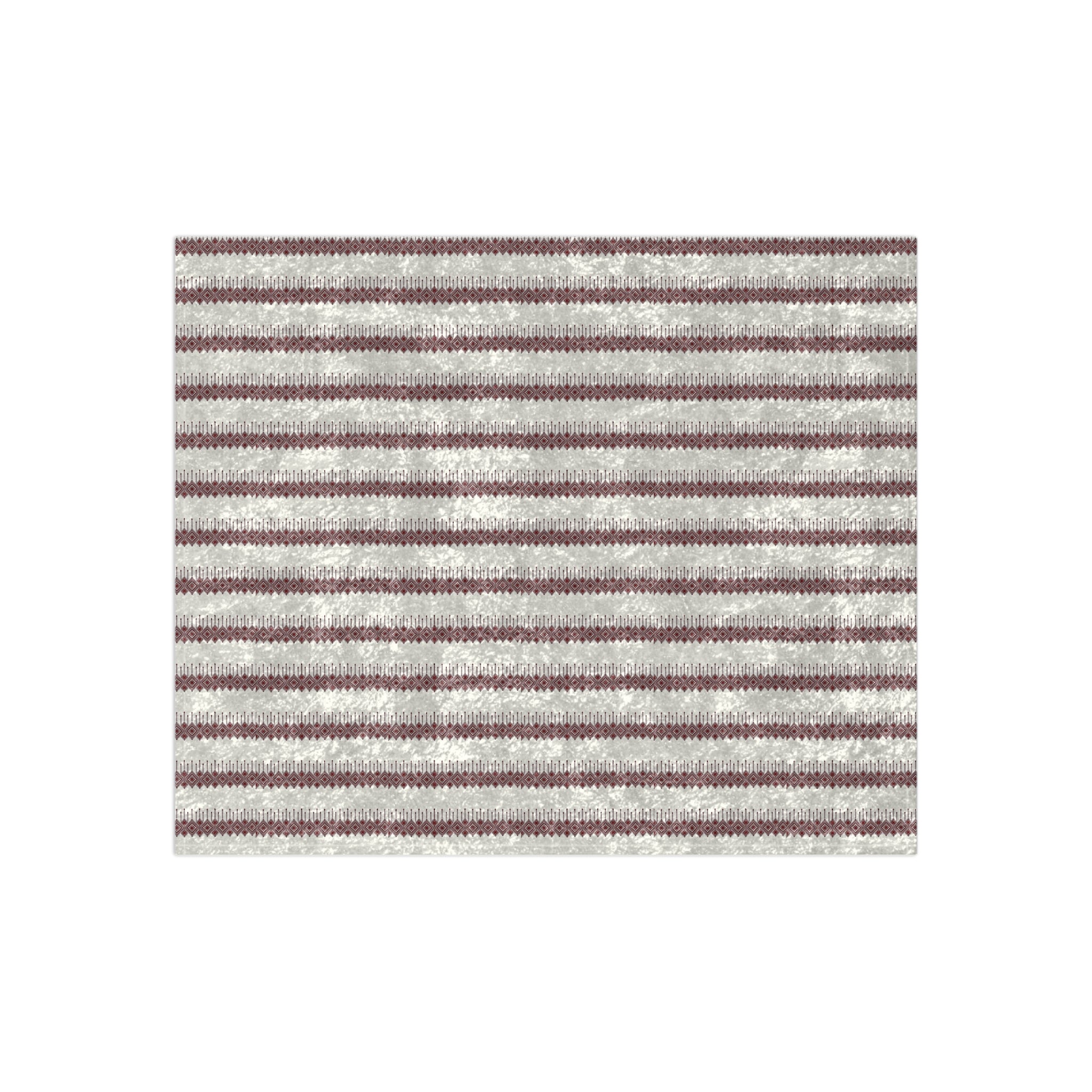 Crushed Velvet Blanket - Luxe Striped Plush Throw for Cozy Living