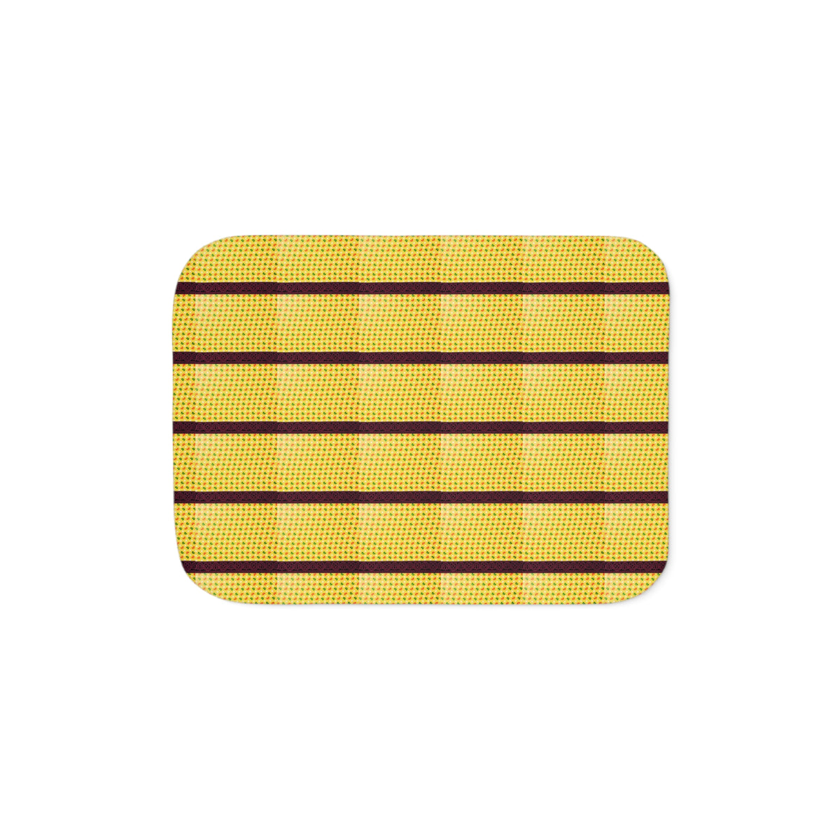 Striped Yellow Sherpa Blanket — Cozy Cabin Throw