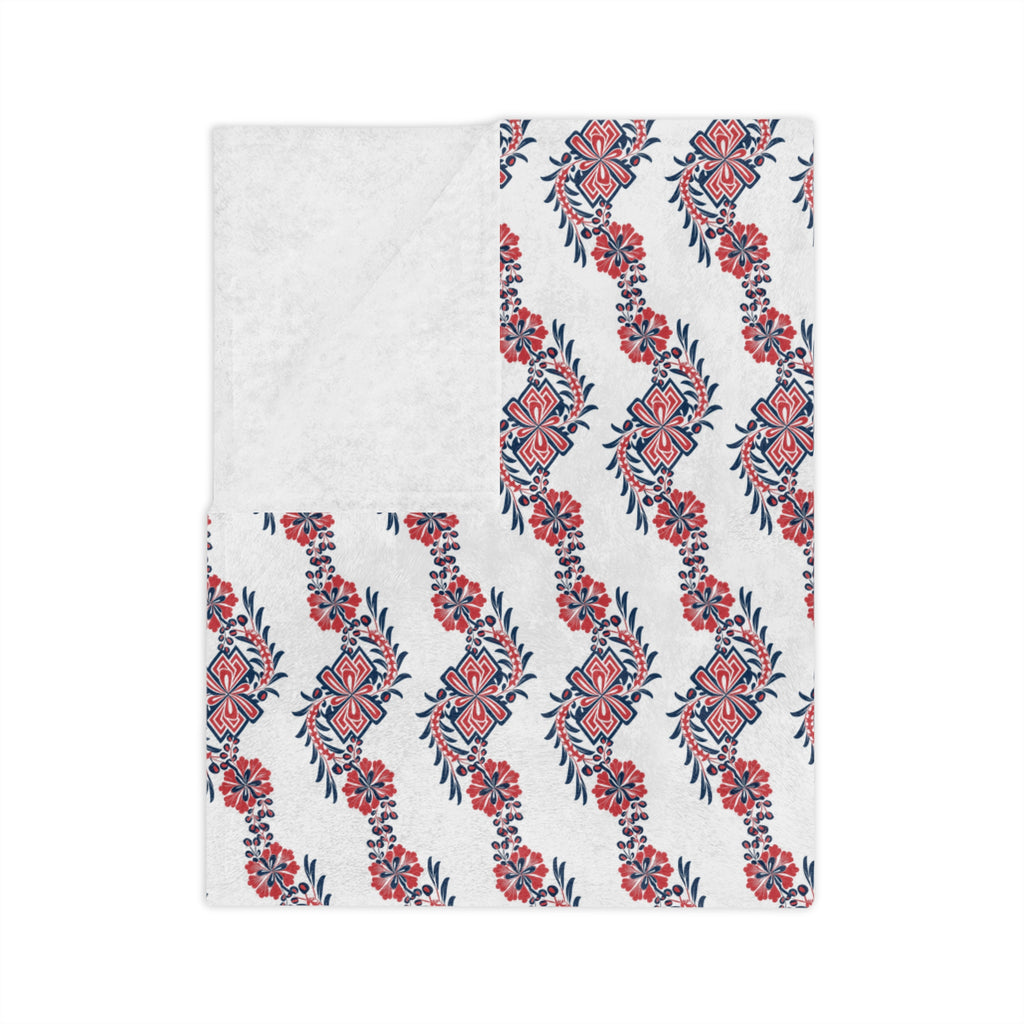Floral Wave Velveteen Blanket