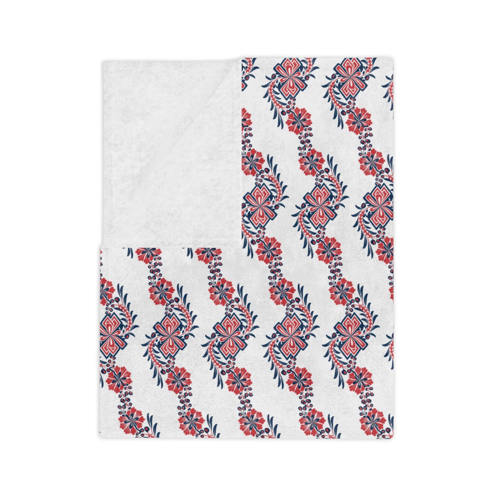 Floral Wave Velveteen Blanket