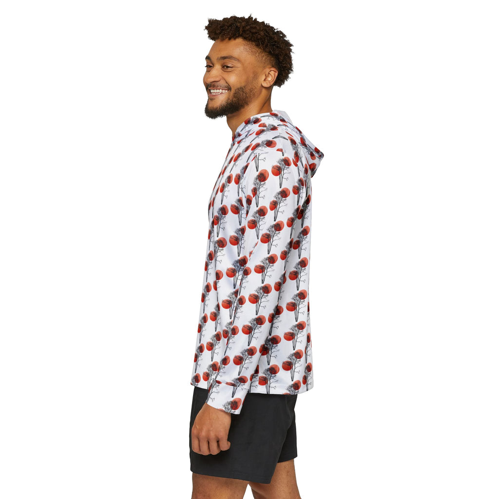 Basketball All-Over Print Hoodie — Men's Sports Warmup Pullover