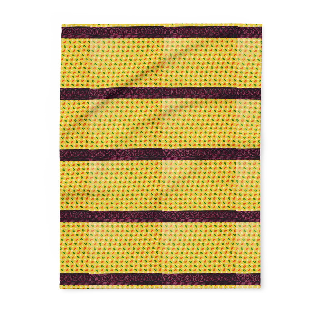 Arctic Fleece Blanket — Yellow Stripe Cozy Throw