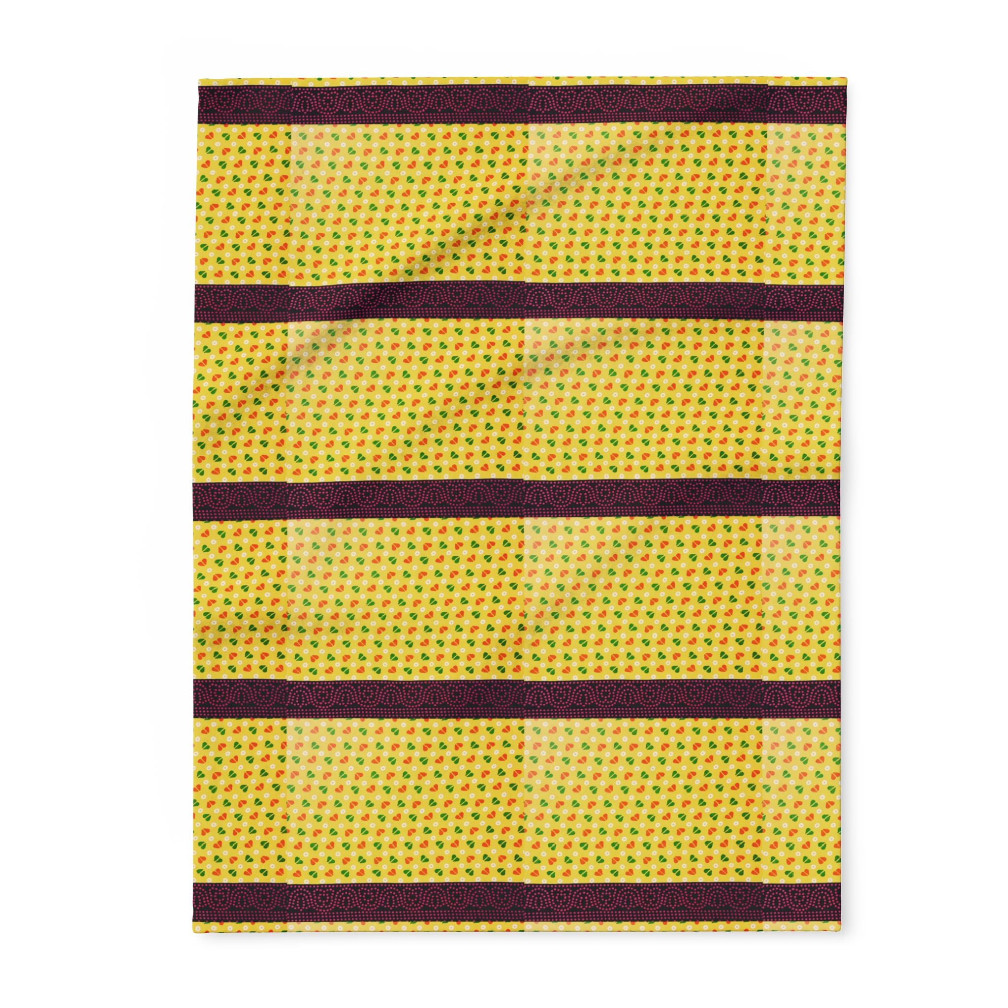 Arctic Fleece Blanket — Yellow Stripe Cozy Throw