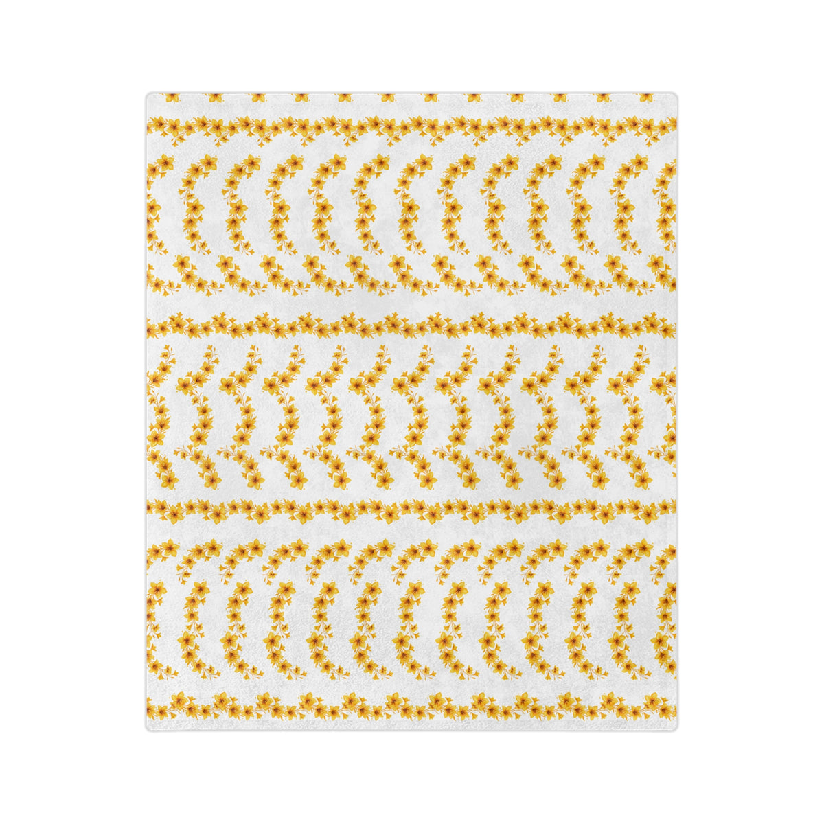 Sunflower Ditsy Pattern Blanket — Cozy Velveteen Microfiber Throw