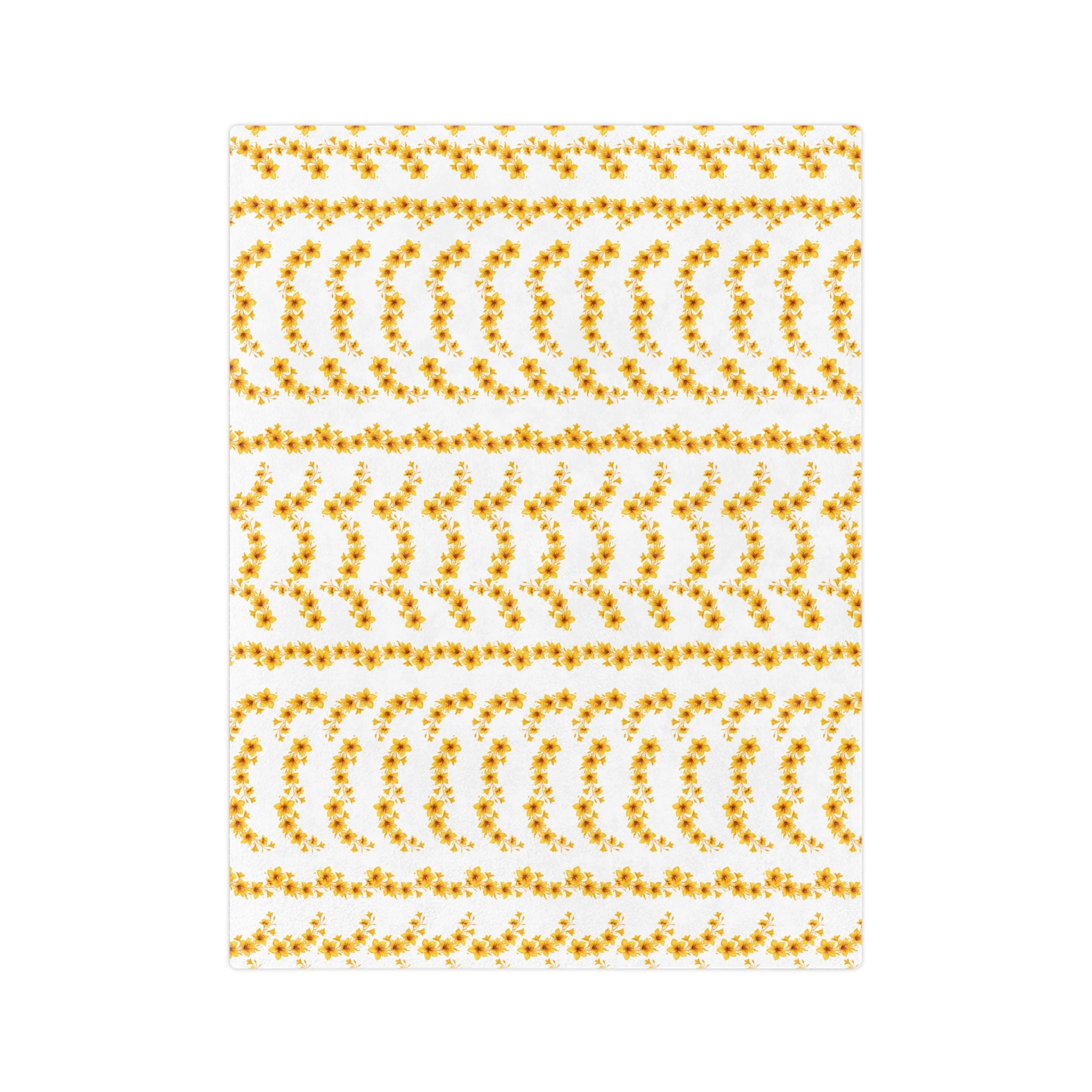 Sunflower Ditsy Pattern Blanket — Cozy Velveteen Microfiber Throw