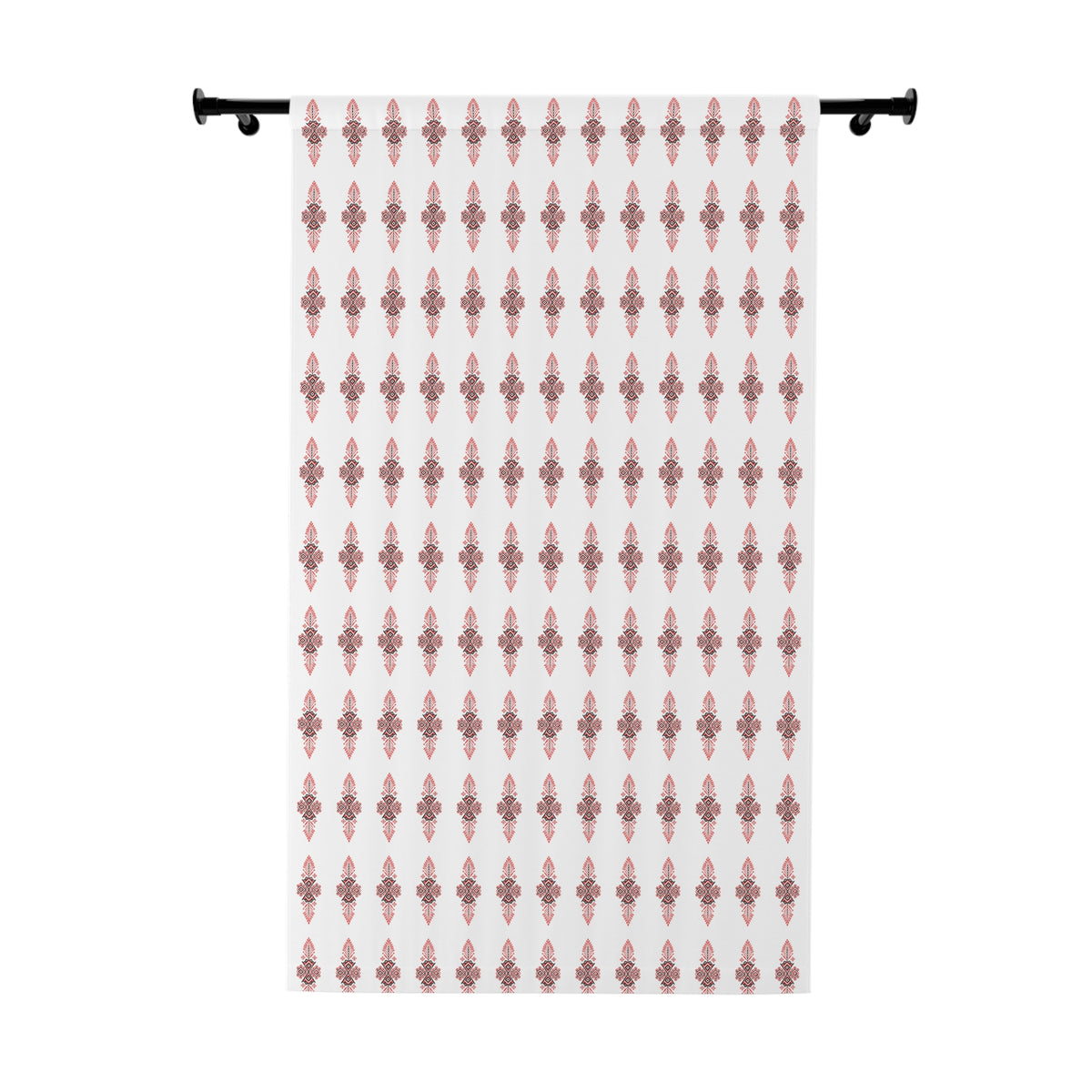 Boho Rose Ikat መጋረጃ መስኮት — ሓደ ፓነል ጽቡቕ መጋረጃ