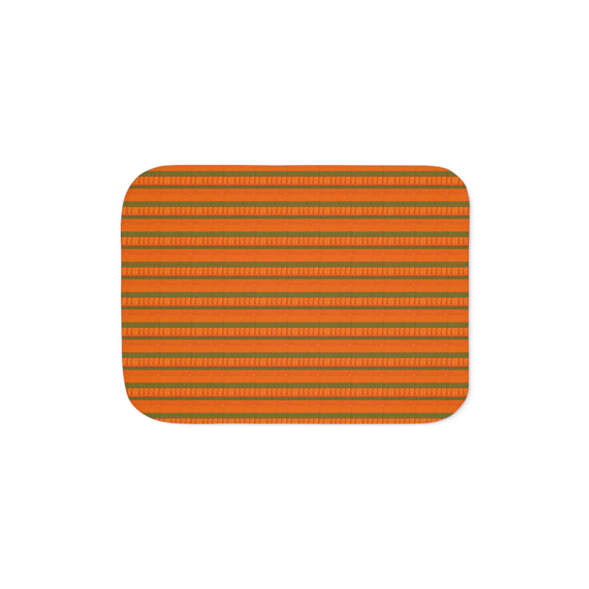 Orange Striped Sherpa Blanket – Cozy Fall Plaid-Inspired Throw