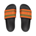 Slide Sandals — Orange Green Striped Removable-Strap Slides