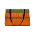 Orange Fall Stripe Weekender Tote — Pumpkin Patch Casual Beach Bag
