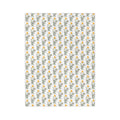 Floral Lemon Pattern Velveteen Throw Blanket