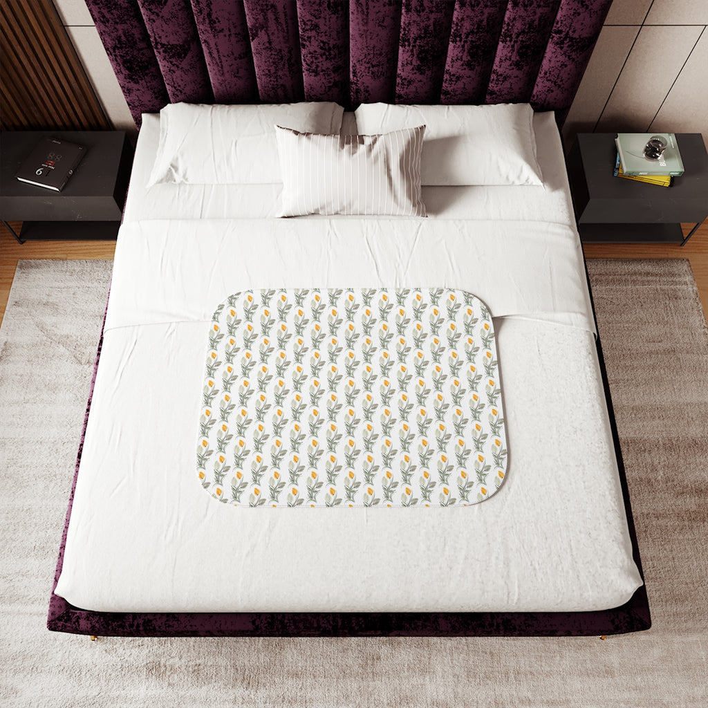 Sherpa Blanket — Cozy Floral Pattern Throw Blanket