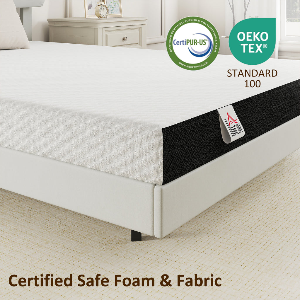 Twin Mattress 6 Inch Memory Foam Mattress in a Box, Pressure Relief & Lumbar Support, CertiPUR-US Certified, Medium Firm