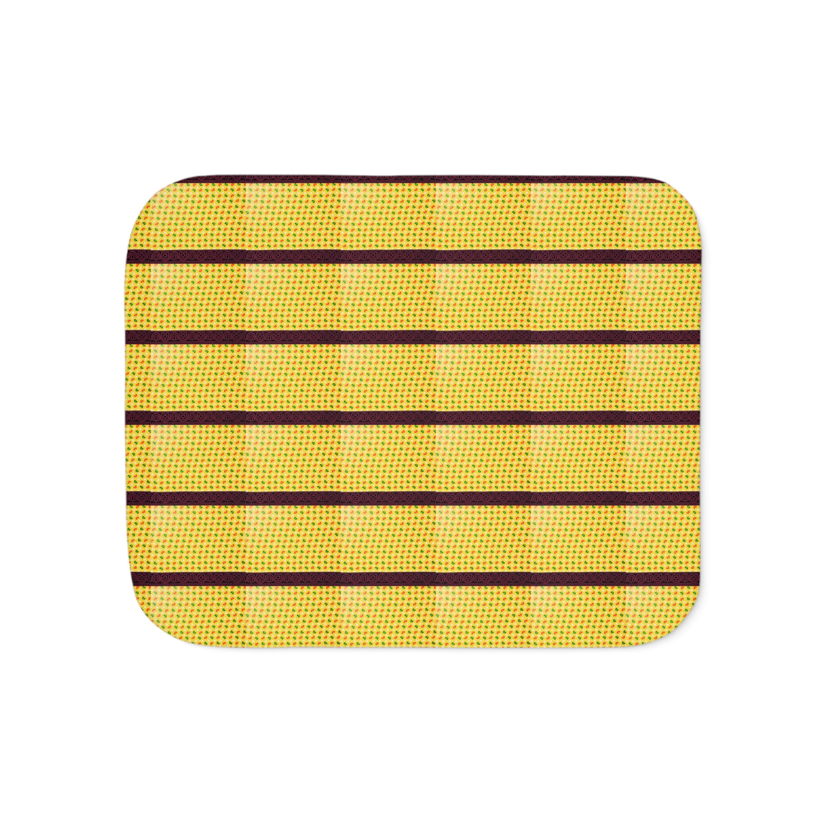 Striped Yellow Sherpa Blanket — Cozy Cabin Throw